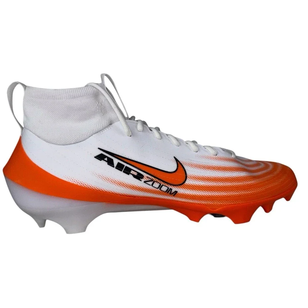 Nike Mens Size 16 Football Cleats Air Zoom Vapor Pro 1 White Orange HM8850-103